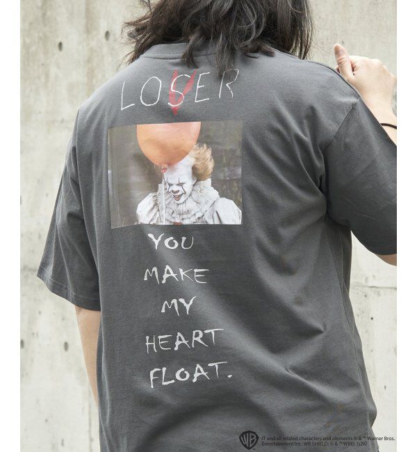 VENCE share style「USED風 IT イット プリントTシャツ 1」|Tシャツ・カットソー|ブラック