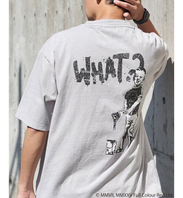 VENCE share style「Banksy バンクシー Whatever Boy スノーウォッシュTシャツ」|Tシャツ・カットソー|グレー