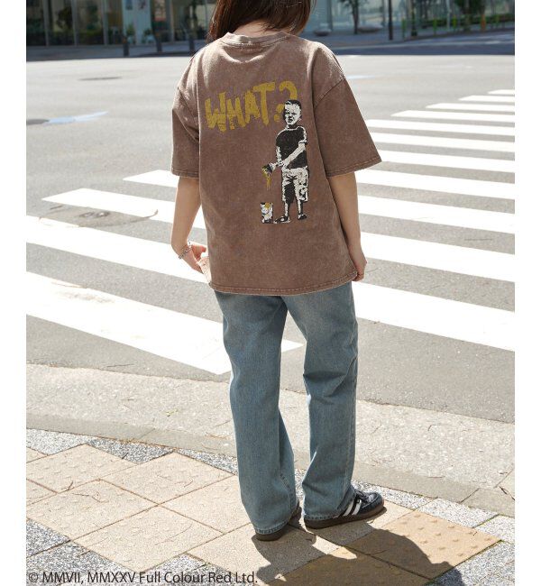 VENCE share style「Banksy バンクシー Whatever Boy スノーウォッシュTシャツ」|Tシャツ・カットソー|