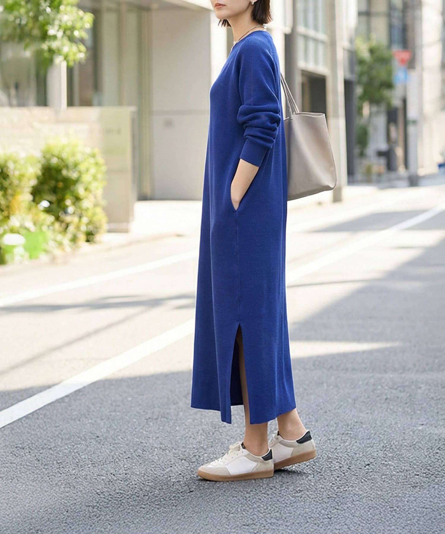 STYLE DELI「サーマル編みラグラン袖ワンピース」|ワンピース|