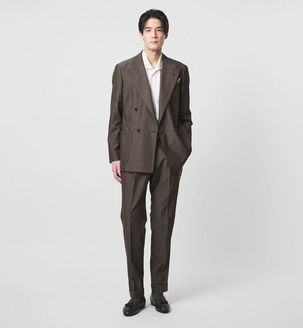 UNITED ARROWS「ポプリン 1プリーツ スラックス R-MODEL」|スラックス|