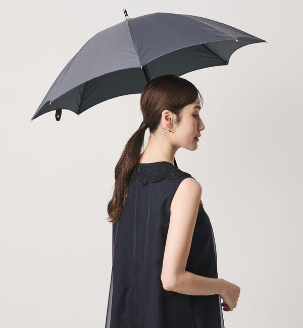UNITED ARROWS「無地 晴雨兼用 長傘」|傘|DK.GRAY