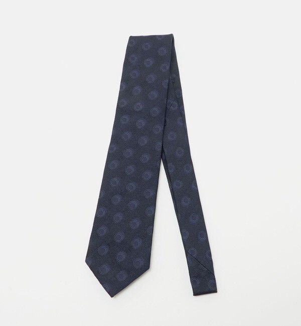 UNITED ARROWS「サークル ジャガード ネクタイ」|ネクタイ・蝶ネクタイ|NAVY