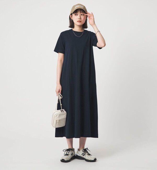 UNITED ARROWS green label relaxing「【別注】＜Champion＞ショートスリーブ フレア Tシャツ ワンピース」|ワンピース|NAVY