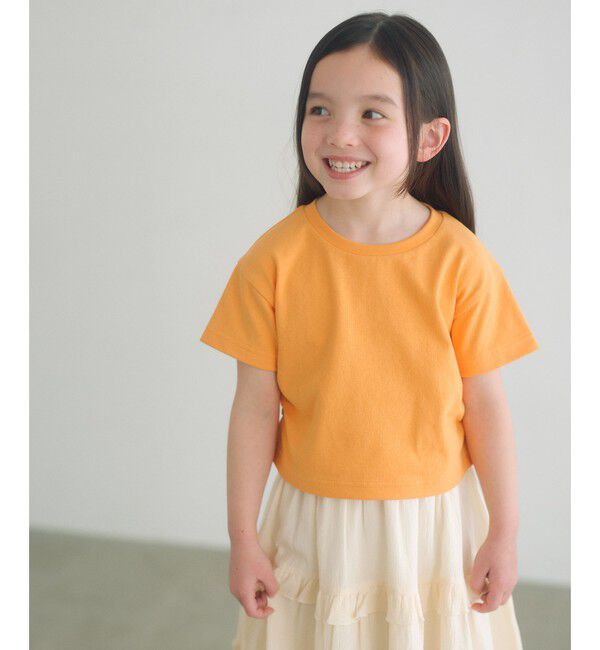 UNITED ARROWS green label relaxing「【WEB限定】サイドギャザー チビ Tシャツ 100cm-160cm」|Tシャツ・カットソー|ORANGE