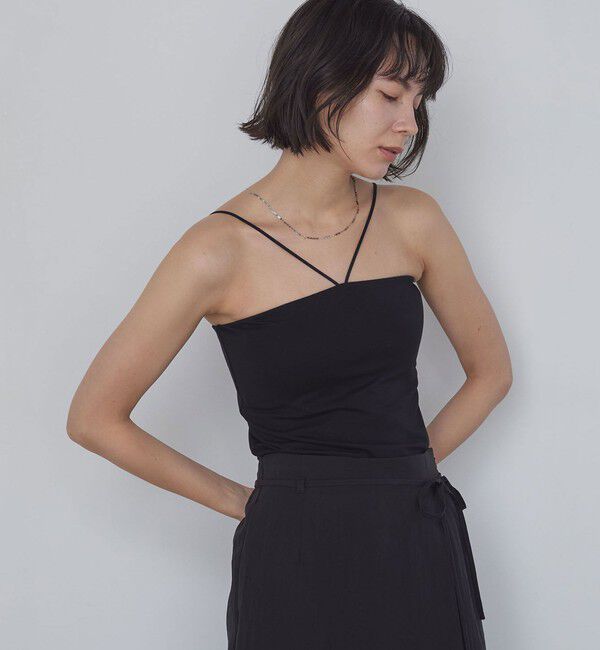 UNITED ARROWS green label relaxing「ホルターネックキャミソール / カップインナー」|キャミソール|BLACK