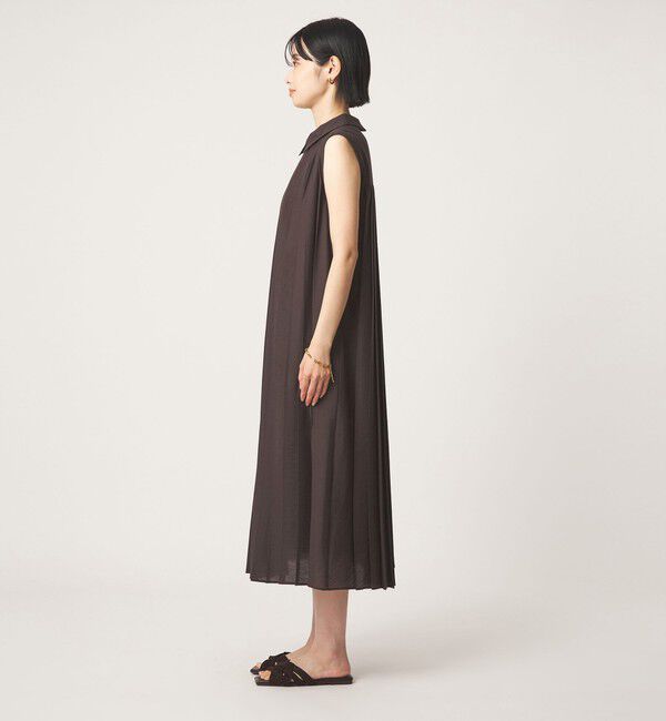 UNITED ARROWS green label relaxing「エリツキ プリーツ ノースリーブ ワンピース」|ワンピース|