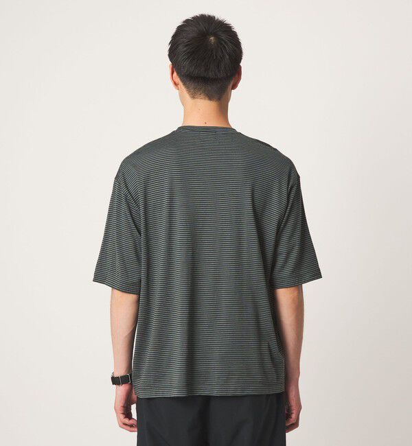 UNITED ARROWS green label relaxing「FINE BASIC ボーダー Super100&rsquo;s ウール 半袖 Tシャツ」|Tシャツ・カットソー|