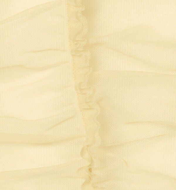 EMMEL REFINES「＜EMMEL REFINES＞EM フリルギャザー チュールレイヤー ノースリーブ」|Tシャツ・カットソー|