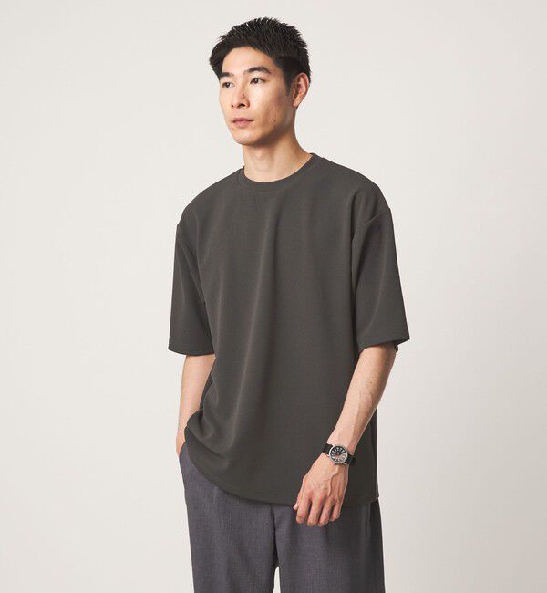 UNITED ARROWS green label relaxing「アムンゼン ツイル クルーネック 半袖 Tシャツ カットソー -吸水速乾・UVカット・抗菌-」|Tシャツ・カットソー|