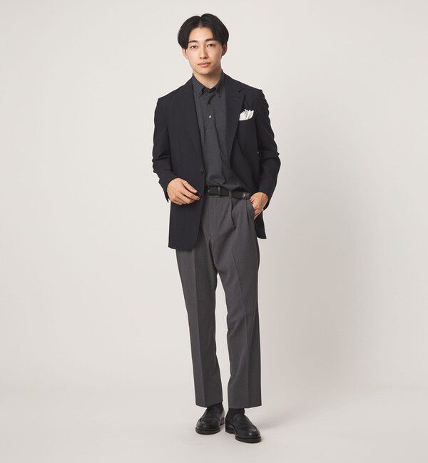 UNITED ARROWS green label relaxing「プライムフレックス ドット メッシュ ボタンダウン ビズポロ ポロシャツ -ストレッチ・吸水速乾・通気性-」|ポロシャツ|
