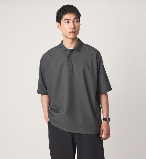 UNITED ARROWS green label relaxing「Dot Air ドローコード 半袖 ポロシャツ -ストレッチ-」|ポロシャツ|