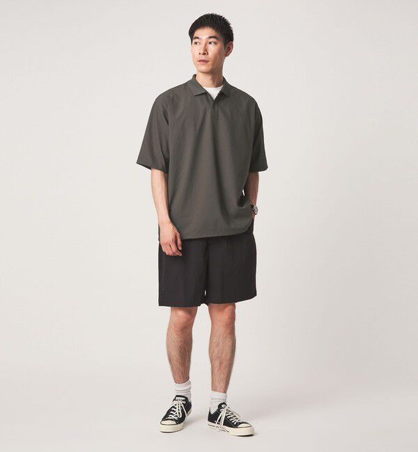 UNITED ARROWS green label relaxing「Dot Air ドローコード 半袖 ポロシャツ -ストレッチ-」|ポロシャツ|