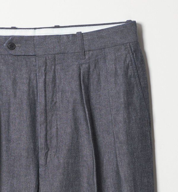 STEVEN ALAN「＜Steven Alan＞ デニムシャンブレー イン ツープリーツ ドレス トラウザーズ」|スラックス|