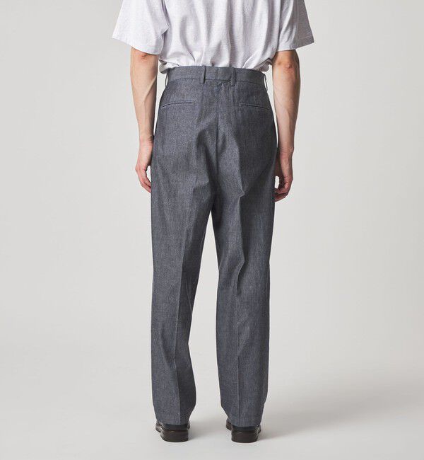STEVEN ALAN「＜Steven Alan＞ デニムシャンブレー イン ツープリーツ ドレス トラウザーズ」|スラックス|