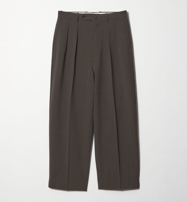 STEVEN ALAN「＜Steven Alan＞ TW サッカー イン ツープリーツ ドレス トラウザーズ」|スラックス|DK.BROWN