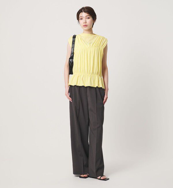 BEAUTY&YOUTH UNITED ARROWS「【WEB限定 Wardrobe DAILY MINIMAL】シャーリング ノースリーブトップス」|Tシャツ・カットソー|