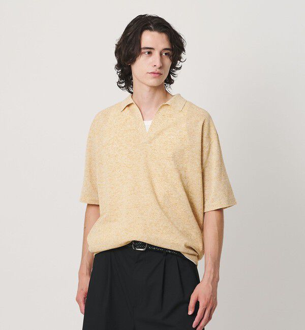 BEAUTY&YOUTH UNITED ARROWS「KNITEE リネンブレンド ミラノ スキッパー ニット Tシャツ ウォッシャブル」|ニット・セーター|