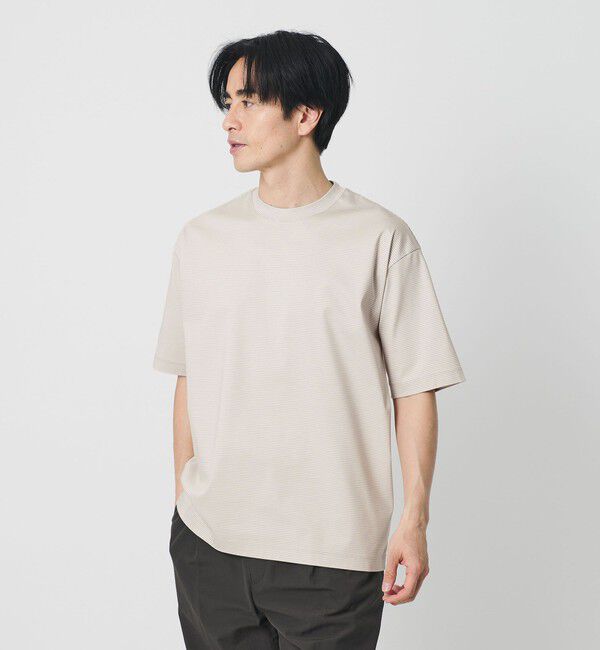 BEAUTY&YOUTH UNITED ARROWS「クール デオドラント クルーネック ボーダー Tシャツ 接触冷感 抗菌防臭」|Tシャツ・カットソー|