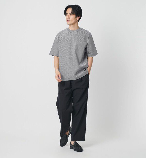 BEAUTY&YOUTH UNITED ARROWS「クール デオドラント クルーネック ボーダー Tシャツ 接触冷感 抗菌防臭」|Tシャツ・カットソー|