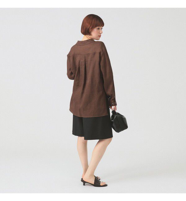 Ray BEAMS 「リネン スキッパー シャツ     26SS  日除け 紫外線対策 冷房対策 洗える 夏コーデ レジャー 麻」|シャツ・ブラウス|