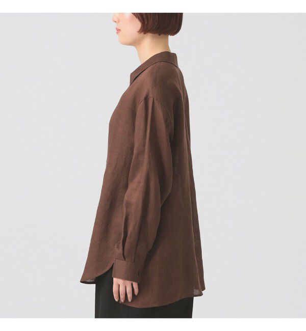 Ray BEAMS 「リネン スキッパー シャツ     26SS  日除け 紫外線対策 冷房対策 洗える 夏コーデ レジャー 麻」|シャツ・ブラウス|