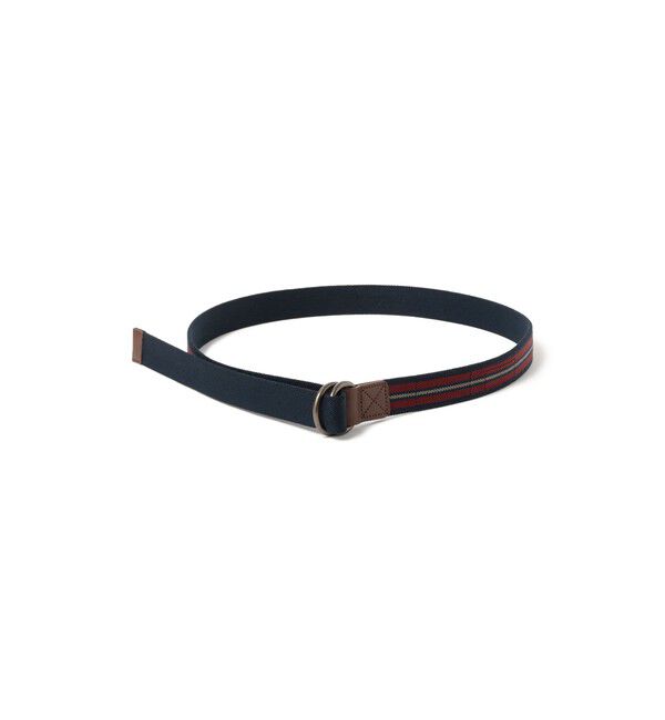 BEAMSBOY「GEVAERT BANDWEVERIJ / 30mm ストライプ ライン ベルト」|ベルト|NAVY