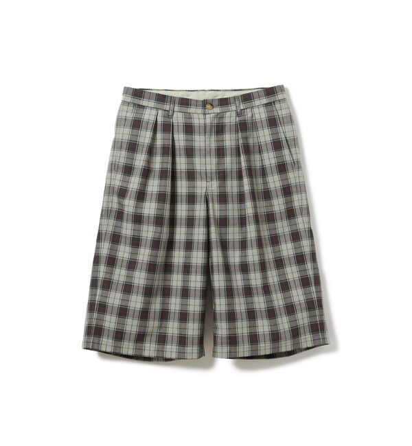 BEAMS「タータンチェック ショートパンツ【ワイドストレートフィット】」|その他|