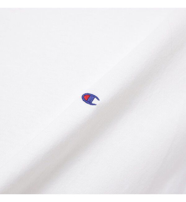 BEAMS「BEAMS｜【別注】Champion / Fake In T-Shirt｜オーバーサイズ｜チビロゴ｜ドライな着心地」|Tシャツ・カットソー|