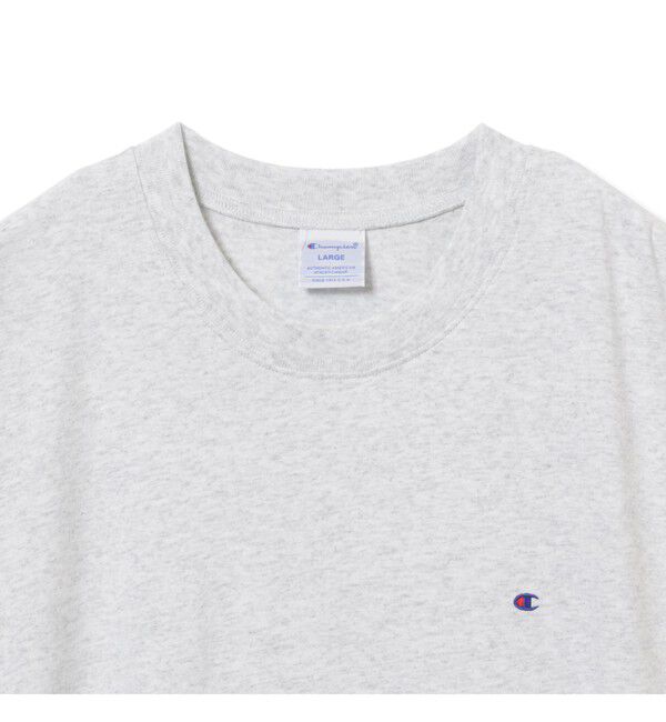 BEAMS「BEAMS｜【別注】Champion / Fake In T-Shirt｜オーバーサイズ｜チビロゴ｜ドライな着心地」|Tシャツ・カットソー|