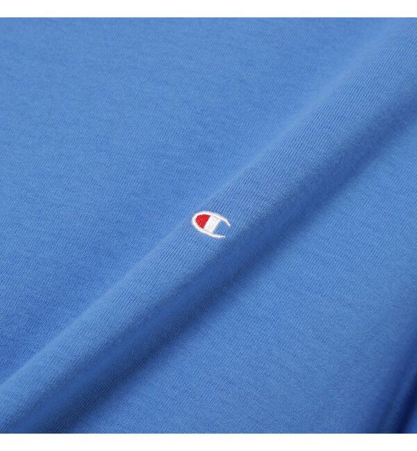 BEAMS「BEAMS｜【別注】Champion / Fake In T-Shirt｜オーバーサイズ｜チビロゴ｜ドライな着心地」|Tシャツ・カットソー|