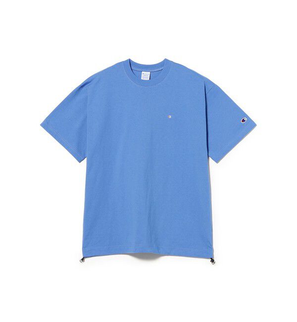 BEAMS「BEAMS｜【別注】Champion / Fake In T-Shirt｜オーバーサイズ｜チビロゴ｜ドライな着心地」|Tシャツ・カットソー|