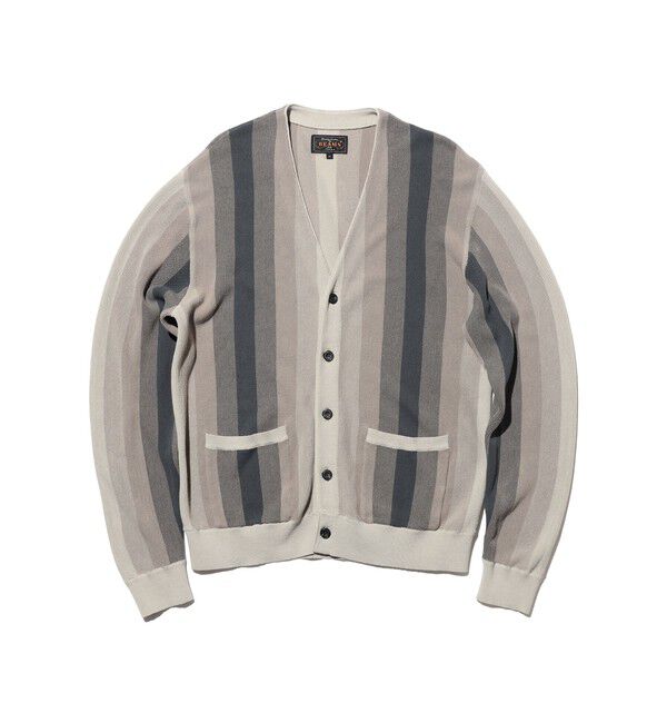 BEAMS PLUS「Cardigan Multi Stripe」|ニット・セーター|GREY