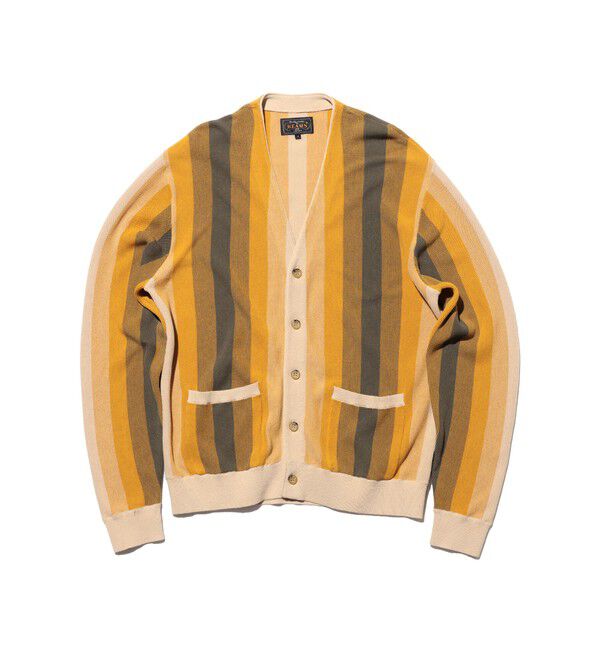 BEAMS PLUS「Cardigan Multi Stripe」|ニット・セーター|YELLOW
