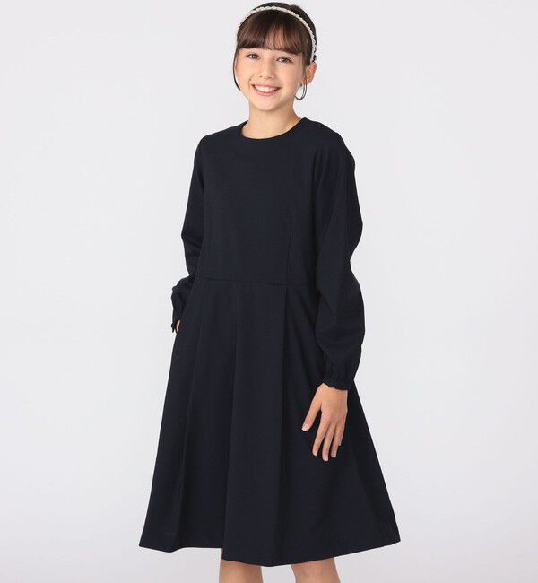 SHIPS KIDS「SHIPS KIDS:150～160cm / セレモニー ストレッチ フレア ワンピース」|ワンピース|