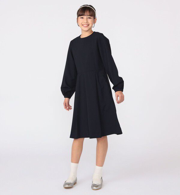 SHIPS KIDS「SHIPS KIDS:150～160cm / セレモニー ストレッチ フレア ワンピース」|ワンピース|