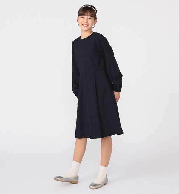 SHIPS KIDS「SHIPS KIDS:150～160cm / セレモニー ストレッチ フレア ワンピース」|ワンピース|