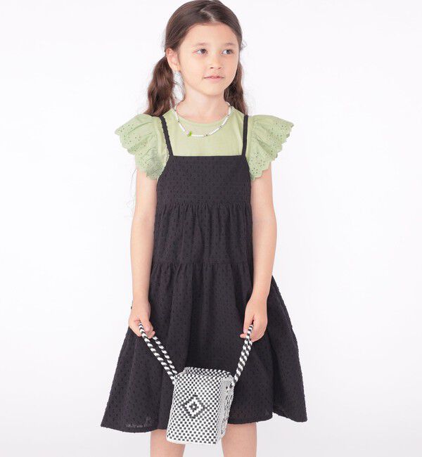 SHIPS KIDS「SHIPS KIDS:100～130cm / ジャカード キャミ ワンピース」|ワンピース|