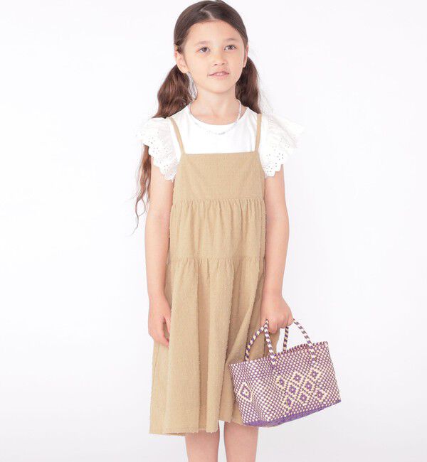SHIPS KIDS「SHIPS KIDS:100～130cm / ジャカード キャミ ワンピース」|ワンピース|