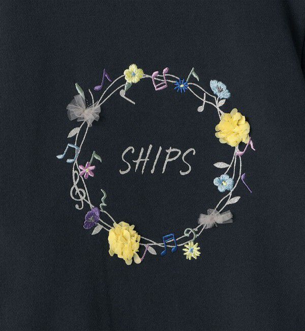 SHIPS KIDS「SHIPS KIDS:80～90cm / ミュージック フラワー スウェット」|スウェット・ジャージ|
