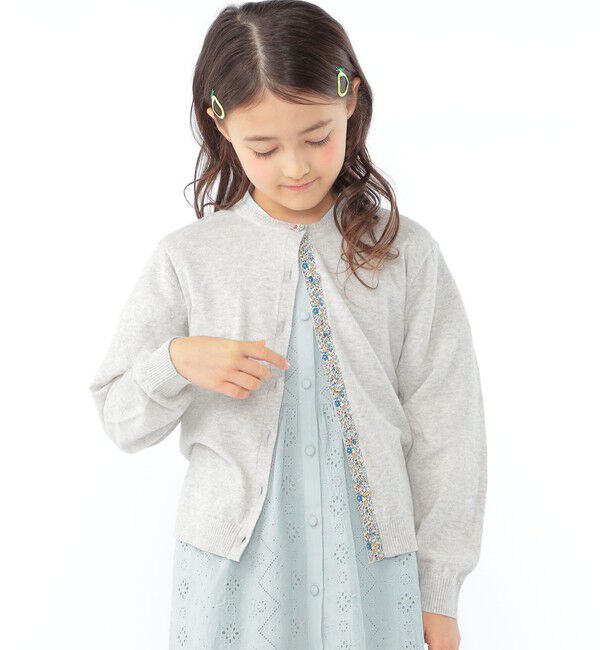SHIPS KIDS「SHIPS KIDS:100～130cm / リバティ ボタン カーディガン」|カーディガン|
