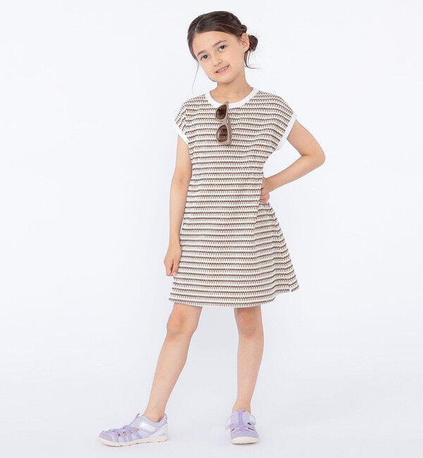 SHIPS KIDS「SHIPS KIDS:100cm～130cm / ジャカード ワンピース」|ワンピース|