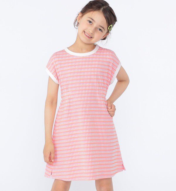 SHIPS KIDS「SHIPS KIDS:100cm～130cm / ジャカード ワンピース」|ワンピース|ピンク