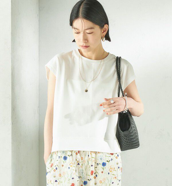 SHIPS for women「〈接触冷感/吸水速乾/洗濯機可能〉ハイゲージ ポンチ コクーン カットソー」|Tシャツ・カットソー|