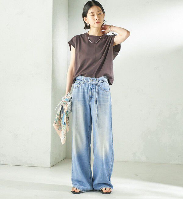 SHIPS for women「〈接触冷感/吸水速乾/洗濯機可能〉ハイゲージ ポンチ コクーン カットソー」|Tシャツ・カットソー|