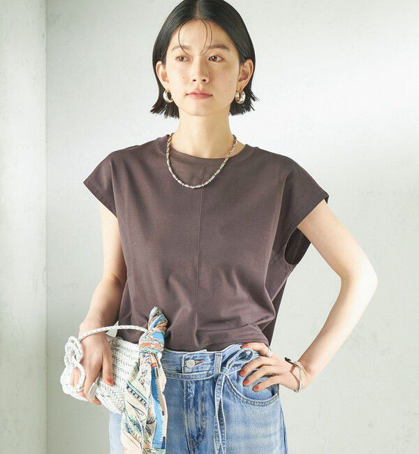 SHIPS for women「〈接触冷感/吸水速乾/洗濯機可能〉ハイゲージ ポンチ コクーン カットソー」|Tシャツ・カットソー|