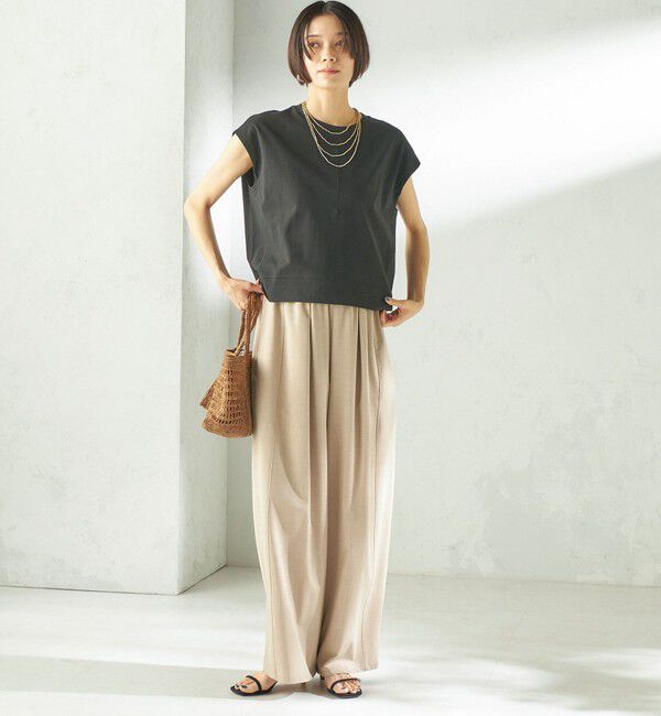 SHIPS for women「〈接触冷感/吸水速乾/洗濯機可能〉ハイゲージ ポンチ コクーン カットソー」|Tシャツ・カットソー|