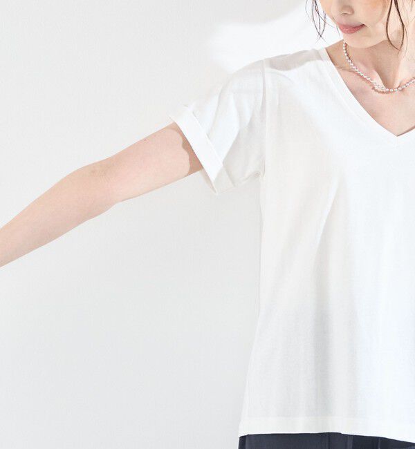 SHIPS Colors 「SHIPS Colors:〈汗染み防止・手洗い可能〉Vネック Tシャツ」|Tシャツ・カットソー|