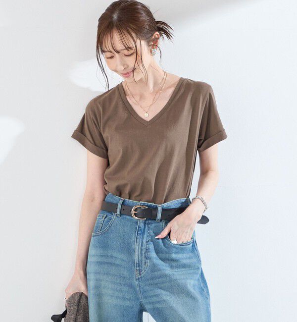 SHIPS Colors 「SHIPS Colors:〈汗染み防止・手洗い可能〉Vネック Tシャツ」|Tシャツ・カットソー|