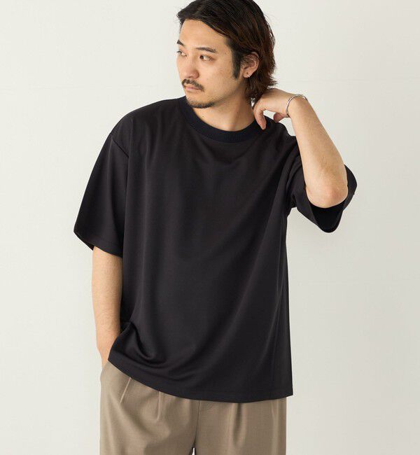 SHIPS Colors 「【WEB限定】SHIPS Colors:Wフェイス ニット襟 Tシャツ◇」|Tシャツ・カットソー|